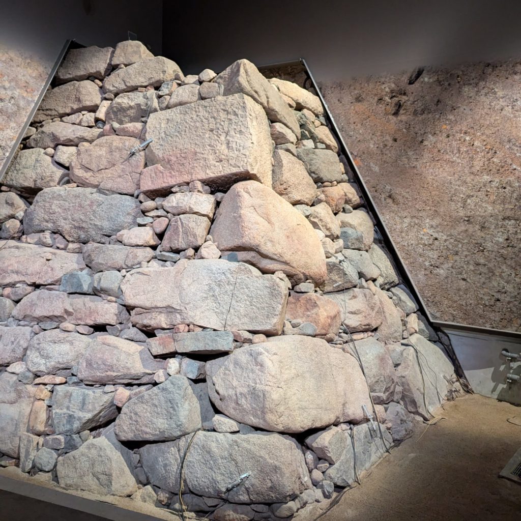 the authentic stone walls from the Toyotomi era