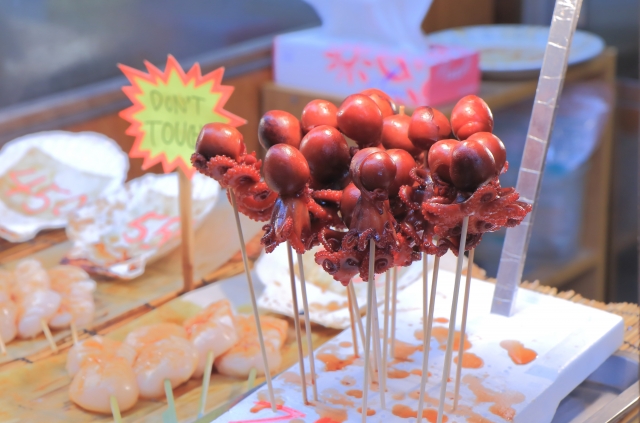 Baby Octopus Skewers