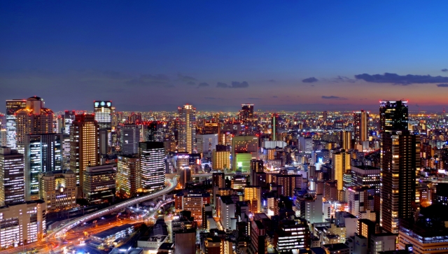 Night view from Sky Building