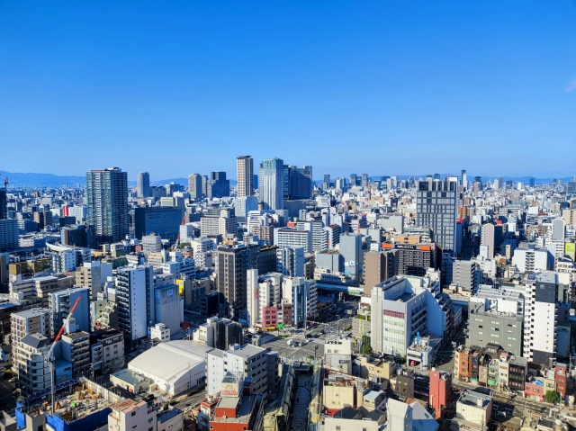 The view from Tsutenkaku Tower